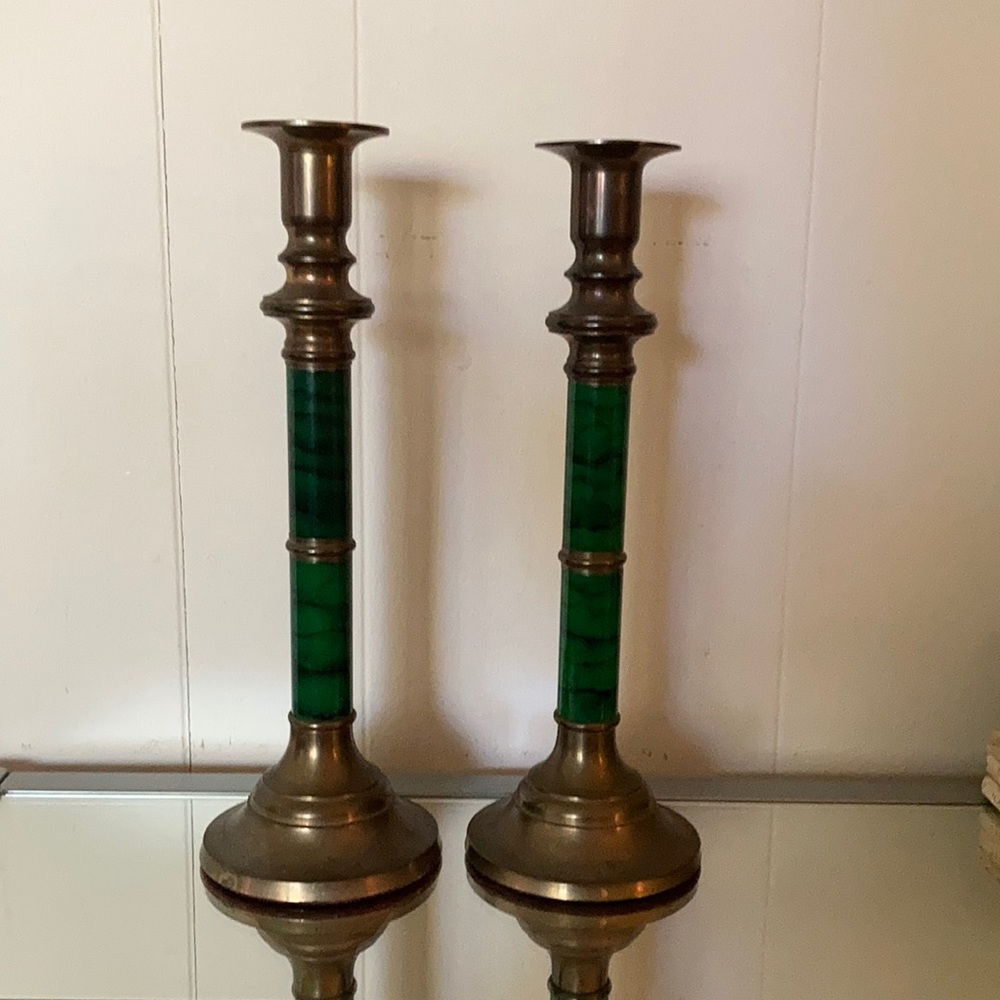 Vintage 1970’s MCM brass taper candlesticks